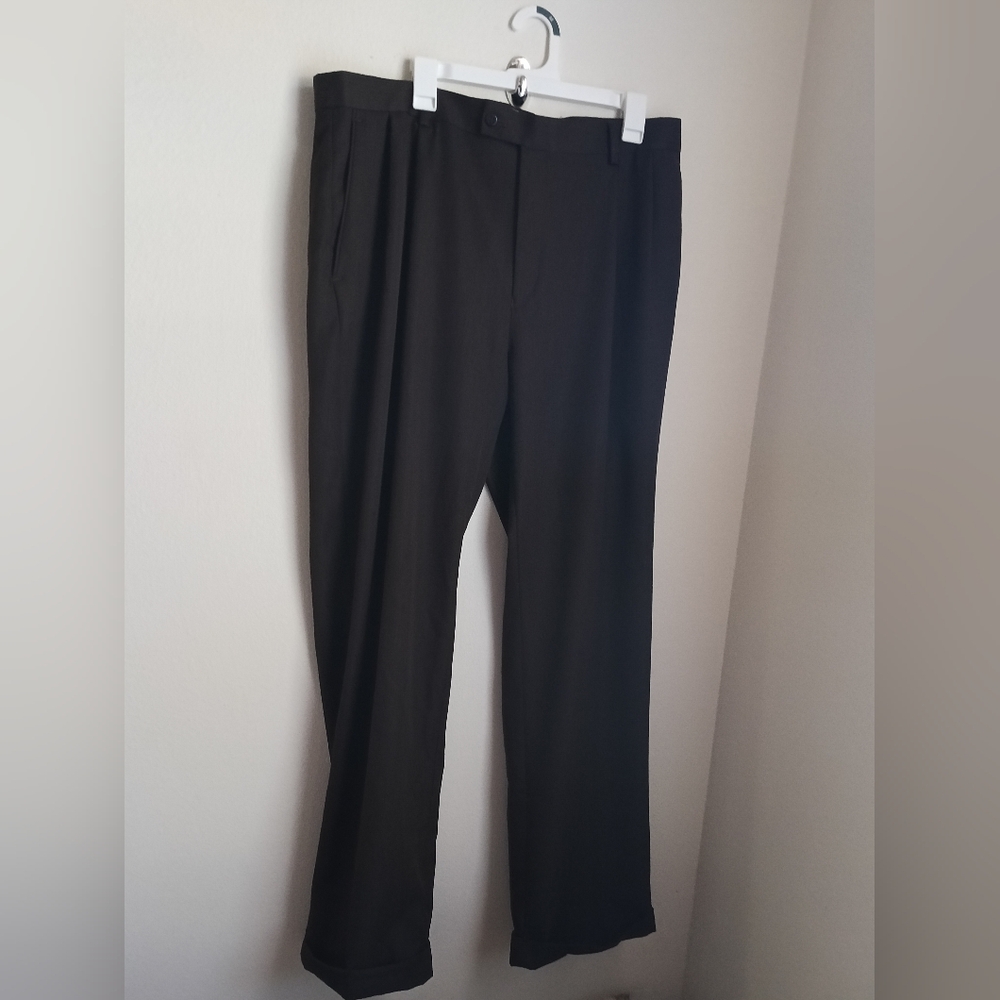 Louis Raphael Pants Men 38 X 32 Brown Dress Trousers Versatile Special Events